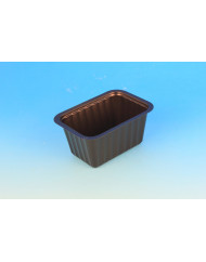 Barquette scellable rectangulaire noir 13,7x9,6x4,1 cm 50 cl Alphaform (100 pièces)