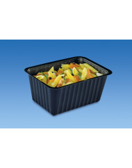 Barquette scellable rectangulaire noir 19,2x13,7x8,6 cm 150 cl Alphaform (100 pièces)