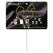 étiquette volaille rectangulaire Volaille 80x120 mm Bequet (10 pièces)