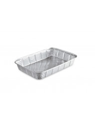 Barquette operculable rectangulaire gris aluminium 32,4x21,4x4,2 cm 200 cl (50 pièces)