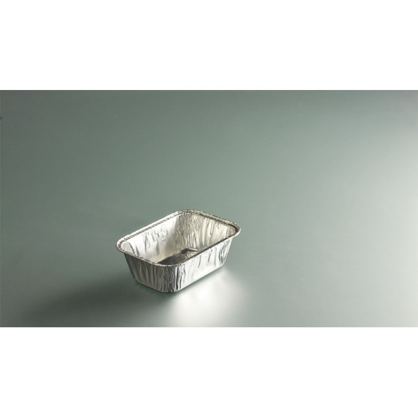 Barquette gris aluminium 14x9,8x4,5 cm 35 cl (100 pièces) Barquette gris aluminium 14x9,8x4,5 cm 35 cl (100 pièces)