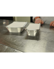 Couvercle pour barquette 43CL gris 14x11,4 cm (100 pièces)