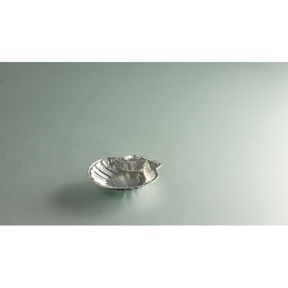 Coquille saint jacques rond gris aluminium Ø 12,3 cm 13,5 cl (100 pièces)