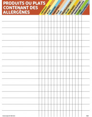 Panneau allergènes rectangulaire 40x30 cm Bequet