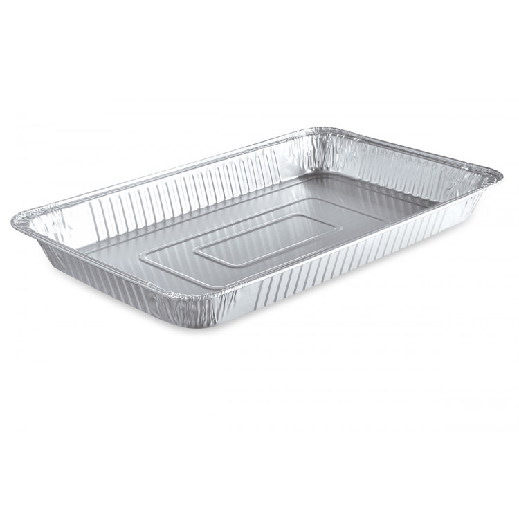 Plat GN1/1 rectangulaire gris aluminium 52,5x32,5x5 cm 650 cl (50 pièces)