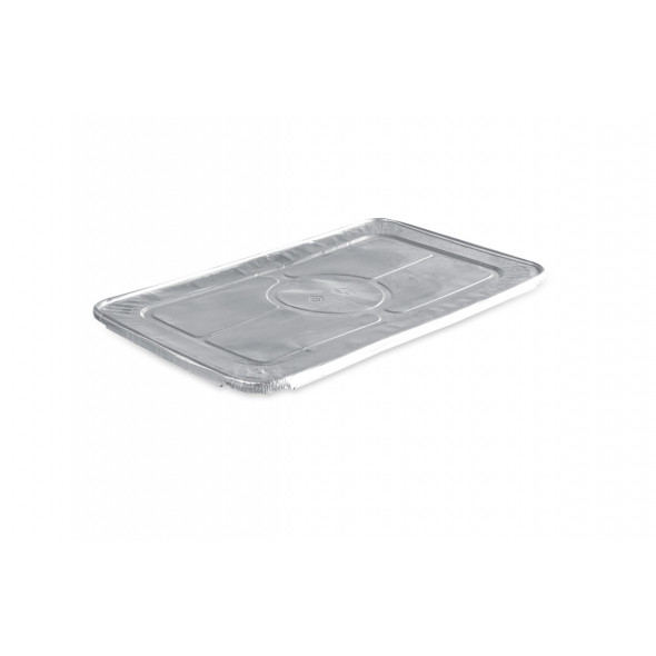 Couvercle perforé GN 1/1 rectangulaire gris aluminium 52,5x32,5x1,8 cm (50 pièces)