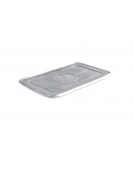 Couvercle perforé GN 1/1 rectangulaire gris aluminium 52,5x32,5x1,8 cm (50 pièces)