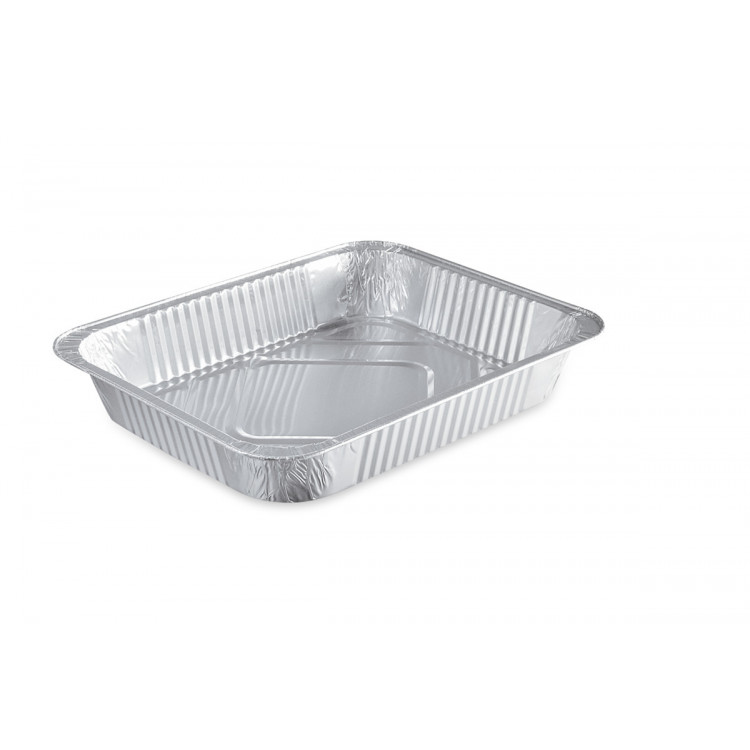 Plat GN1/2 rectangulaire gris aluminium 32,2x26,2x5 cm 326 cl (50 pièces)