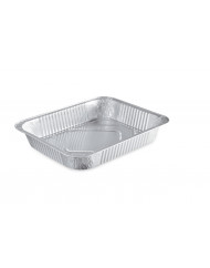 Plat GN1/2 rectangulaire gris aluminium 32,2x26,2x5 cm 326 cl (50 pièces)