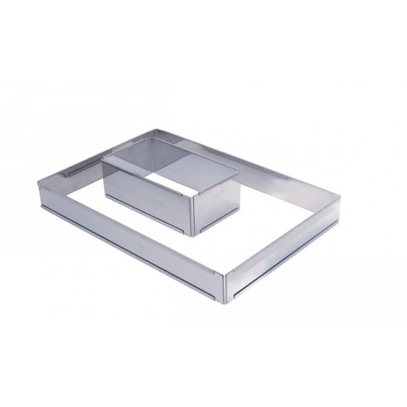 Cadre opéra extensible inox Sans revêtement 21,5x11,5x7,5 cm De Buyer