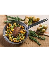 Poêle rond acier Ø 28 cm 4 cm Mineral B De Buyer