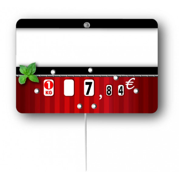 étiquette rectangulaire Carmina. 8x12 cm Bequet (10 pièces)