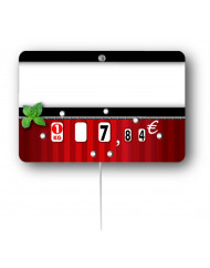 étiquette rectangulaire Carmina. 8x12 cm Bequet (10 pièces)