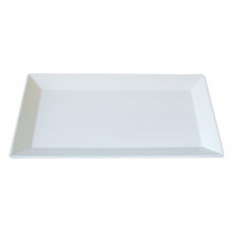 Plats rectangulaire blanc mélamine 26 cm Plastorex