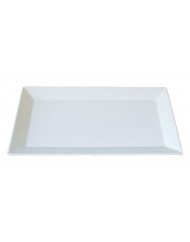 Plats rectangulaire blanc mélamine 26 cm Plastorex