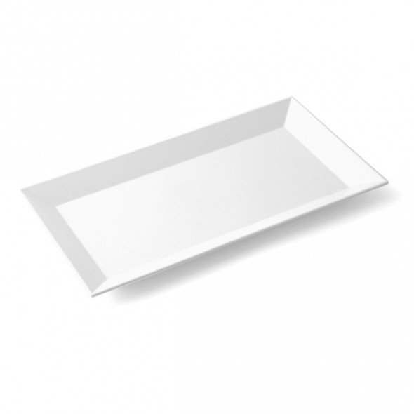 Plats rectangulaire blanc mélamine 30 cm Plastorex