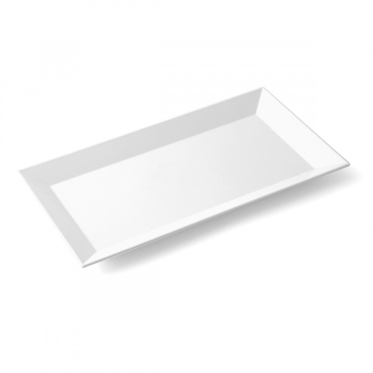Plats rectangulaire blanc mélamine 30 cm Plastorex
