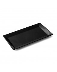 Plat glacière rectangulaire noir mélamine 30 cm Plastorex