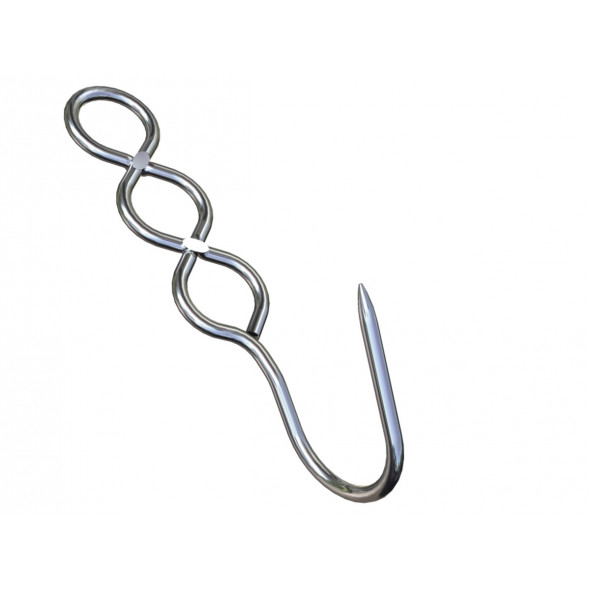 Croches 3 trous inox Ø 0,5 cm 16,5 cm (10 pièces)