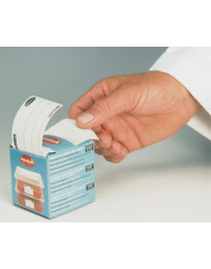 Boîte distributrice de 250 étiquettes de traçabilité alimentaire hydrosolubles papier 7,6x5 cm Non repositionnable Non décollabl