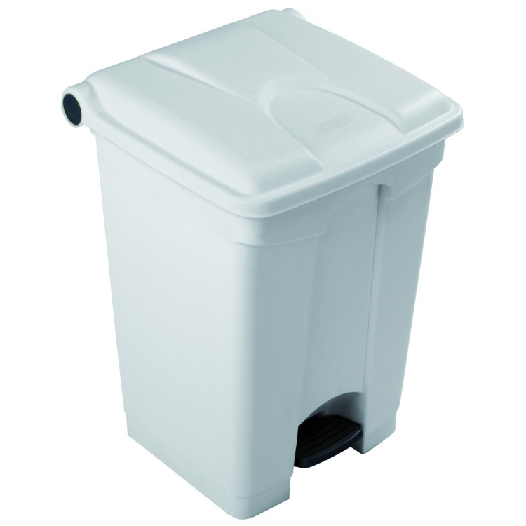 Collecteur à pédale plastique 45 L blanc Probbax