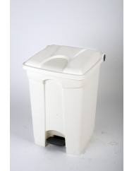 Collecteur à pédale plastique 45 L blanc Probbax