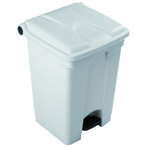 Collecteur à pédale plastique 45 L blanc Probbax