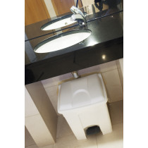 Collecteur à pédale plastique 45 L blanc Probbax