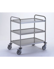 Chariot de service inox 3 niveaux 89,5x62,5x96 cm 150 kg Tournus