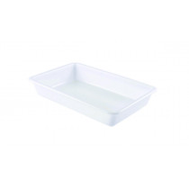 Bac plat Sans couvercle blanc plastique 34,7x23x7 cm 3 L fond plein parois pleines Gilac