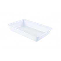 Bac plat Sans couvercle blanc plastique 43,7x28,5x7,5 cm 5 L fond plein parois pleines Gilac