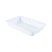 Bac plat Sans couvercle blanc plastique 48,5x33,5x7,5 cm 8 L fond plein parois pleines Gilac