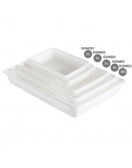 Bac plat Sans couvercle blanc plastique 48,5x33,5x7,5 cm 8 L fond plein parois pleines Gilac