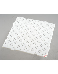 Caillebotis carré blanc plastique 50x50x2,2 cm Gilac