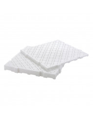 Caillebotis carré blanc plastique 50x50x2,2 cm Gilac