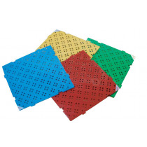 Caillebotis carré blanc plastique 50x50x2,2 cm Gilac