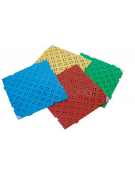 Caillebotis carré blanc plastique 50x50x2,2 cm Gilac