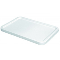 Couvercle pour bac rectangulaire blanc plastique 60x40x3,5 cm Gilac