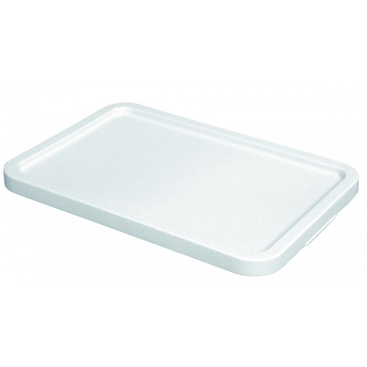 Couvercle pour bac rectangulaire blanc plastique 60x40x3,5 cm Gilac