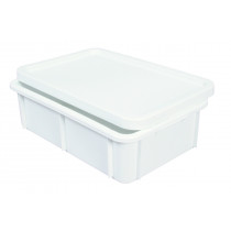 Couvercle pour bac rectangulaire blanc plastique 60x40x3,5 cm Gilac