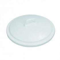 Couvercle pour poubelle 75 L plastique blanc Gilac