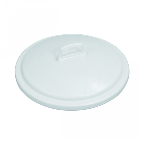 Couvercle pour poubelle 75 L plastique blanc Gilac