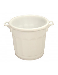 Bac de manutention plastique blanc Ø 67 cm 48,5x54 cm 75 L Sans couvercle Gilac