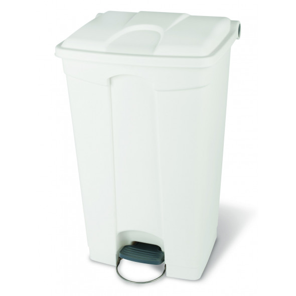 Collecteur à pédale plastique 90 L blanc Probbax