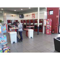 Collecteur à pédale plastique 90 L blanc Probbax