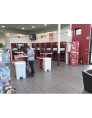 Collecteur à pédale plastique 90 L blanc Probbax