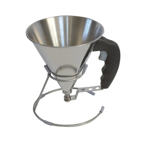 Entonnoir à piston inox Ø 15 cm 15,5 cm 0,8 L De Buyer