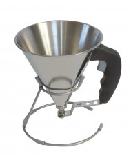 Entonnoir à piston inox Ø 15 cm 15,5 cm 0,8 L De Buyer