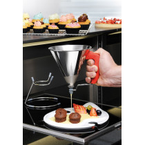 Entonnoir à piston inox Ø 15 cm 15,5 cm 0,8 L De Buyer