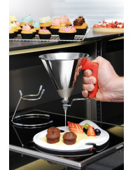 Entonnoir à piston inox Ø 15 cm 15,5 cm 0,8 L De Buyer